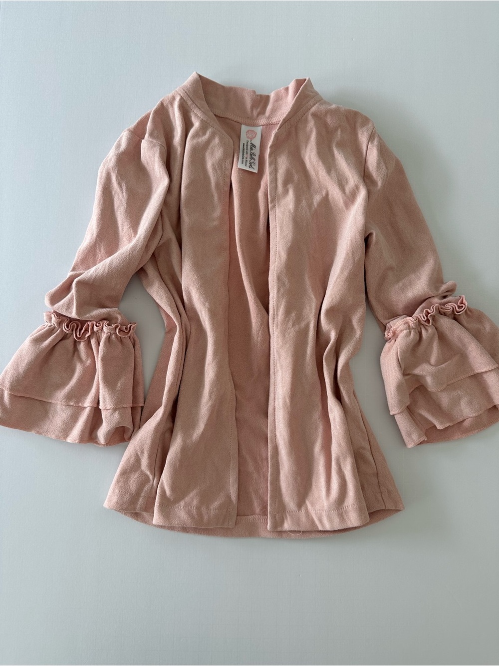 Mia Belle Girls Open Front Cardigan With Bell Sleeves Size 7